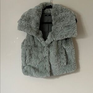 Chic Faux Fur Vest - Soft Green